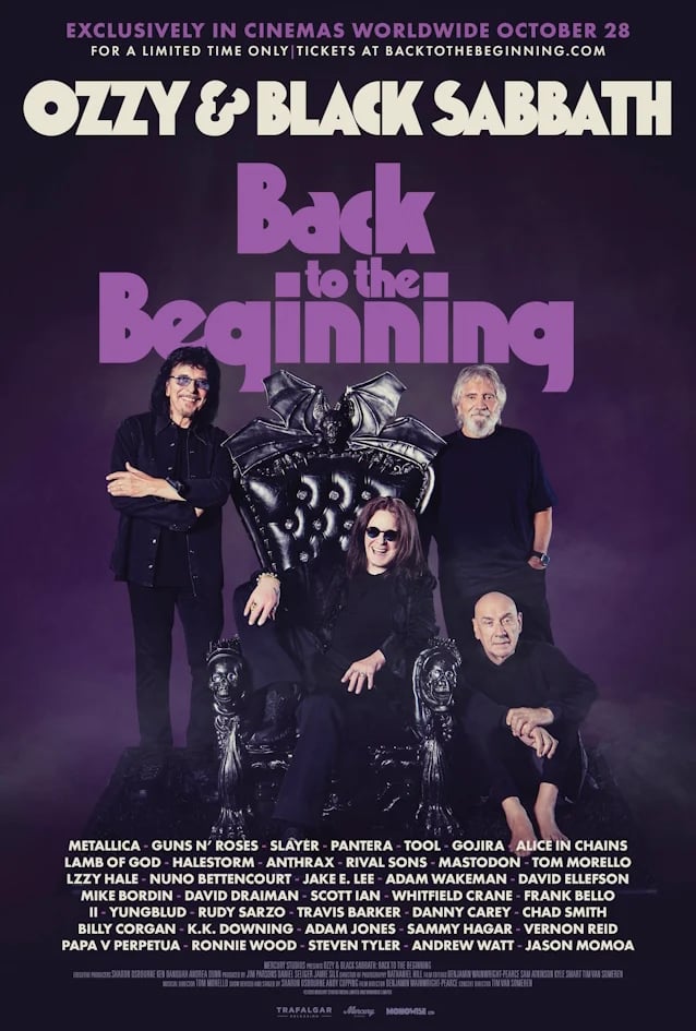 "Back to the Beginning", adeus de Ozzy e do Black Sabbath, nos cinemas em outubro