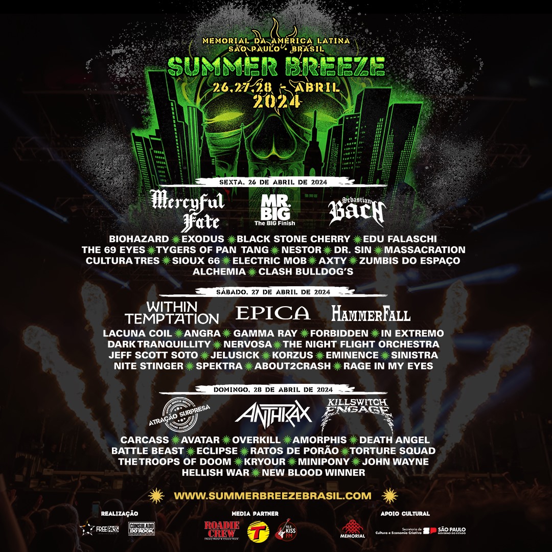 Primeiras atrações do Summer Breeze Brasil 2023 são anunciadas